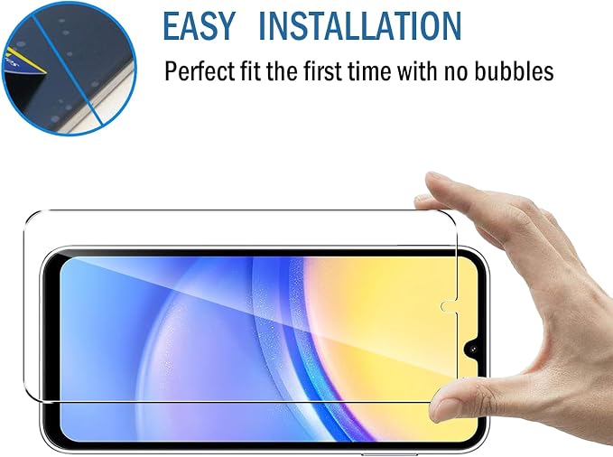 2 Pack Compatible with Samsung Galaxy A15 5G/4G Screen Protector, Full Coverage