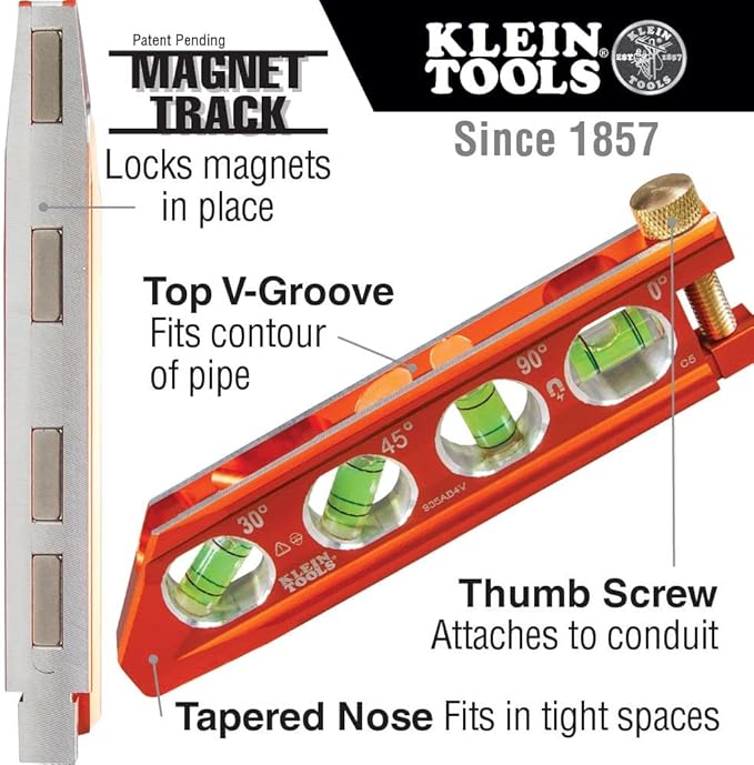 Klein Tools 80073 Reaming Driver Kit with Conduit Reamer, Conduit-Fitting and Reaming Screwdriver and Magnetic Level, 3-Piece & 31737 Folding Jab Saw/Drywall Saw