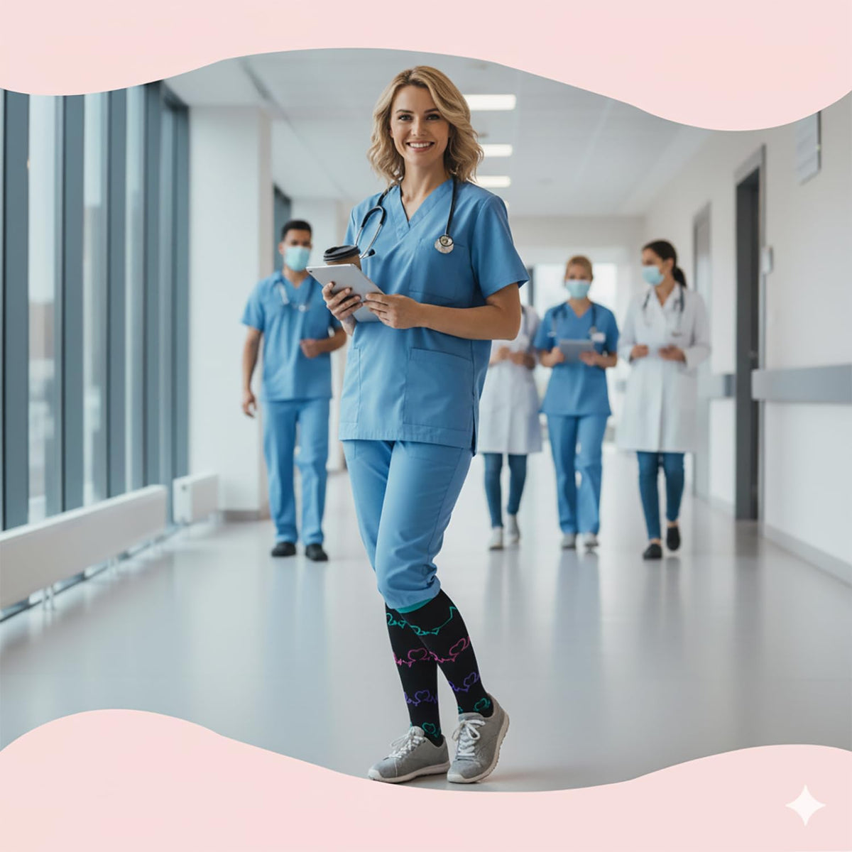 Sooverki Compression Socks - Supportive Knee High Stockings for Circulation | 6 Pairs for Travel & Nurses