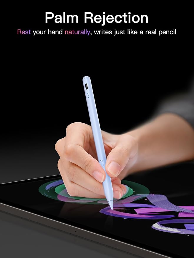 Stylus Pen for ipad 2018-2026, USB-C Fast Charging Pencil, Pixel-Perfect Tilt