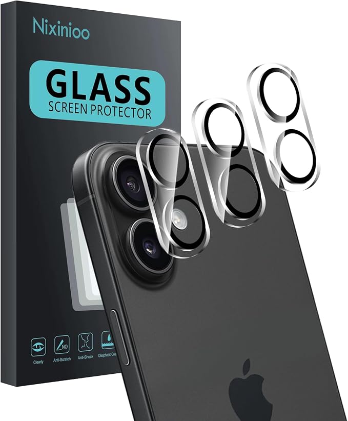 3 Pack Camera Lens Protector for iPhone 17 / iPhone 16 / iPhone 16 Plus