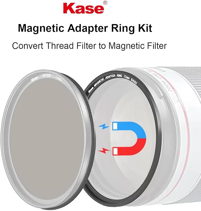 Kase 55mm Magnetic Lens and Filter Adapter Ring Kit