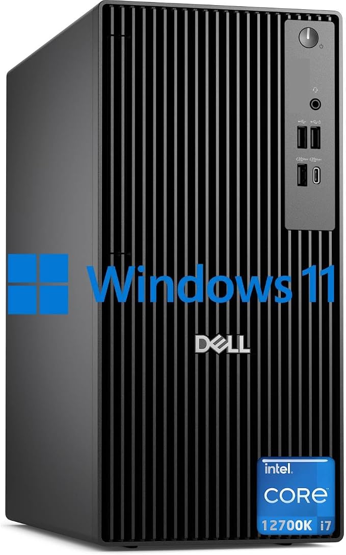 Dell Pro Business Desktop, New OptiPlex Version, Intel I7-12700K(25MB Cache, 12 Core, 20Threads), Ultra-Quiet Design, Dual 4K Monitor Support, Ethernet, Windows 11Pro (64GB RAM | 4TB SSD)