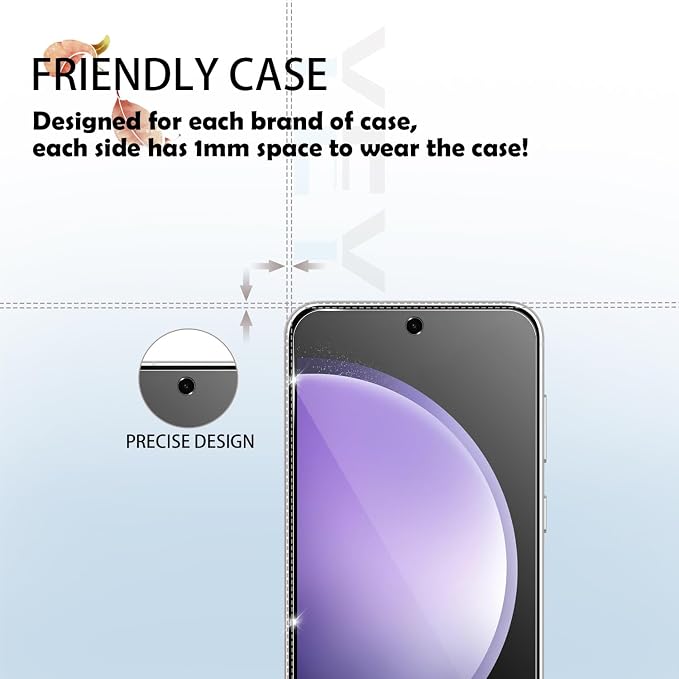 Galaxy S23 FE HD Clear Tempered Glass Screen Protector + Camera Lens Protectors