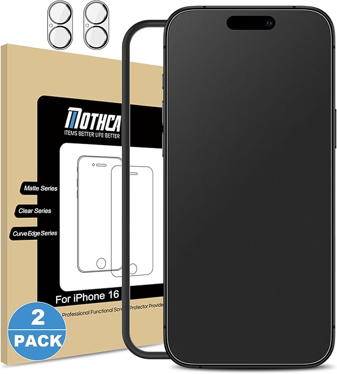Mothca 2 Pack Matte Glass Screen Protector