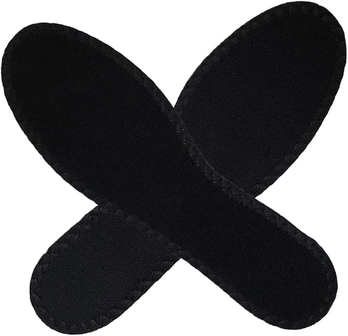 Happystep Cotton Terry Cloth Insoles, Barefoot Shoe Inserts, Sweat Absorption, Odor Control, Moisture-Wicking, Washable and Reusable, Zero Drop Shoe Insoles, 1 Pair Black and 1 Pair White (Women 5)