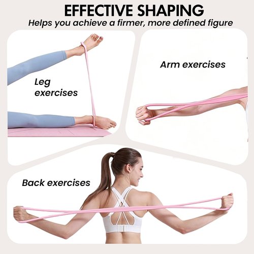 Figure 8 Resistance Band - Non-Slip Handles for Home Gym, Yoga & Physical Therapy | Ideal for Men & Women