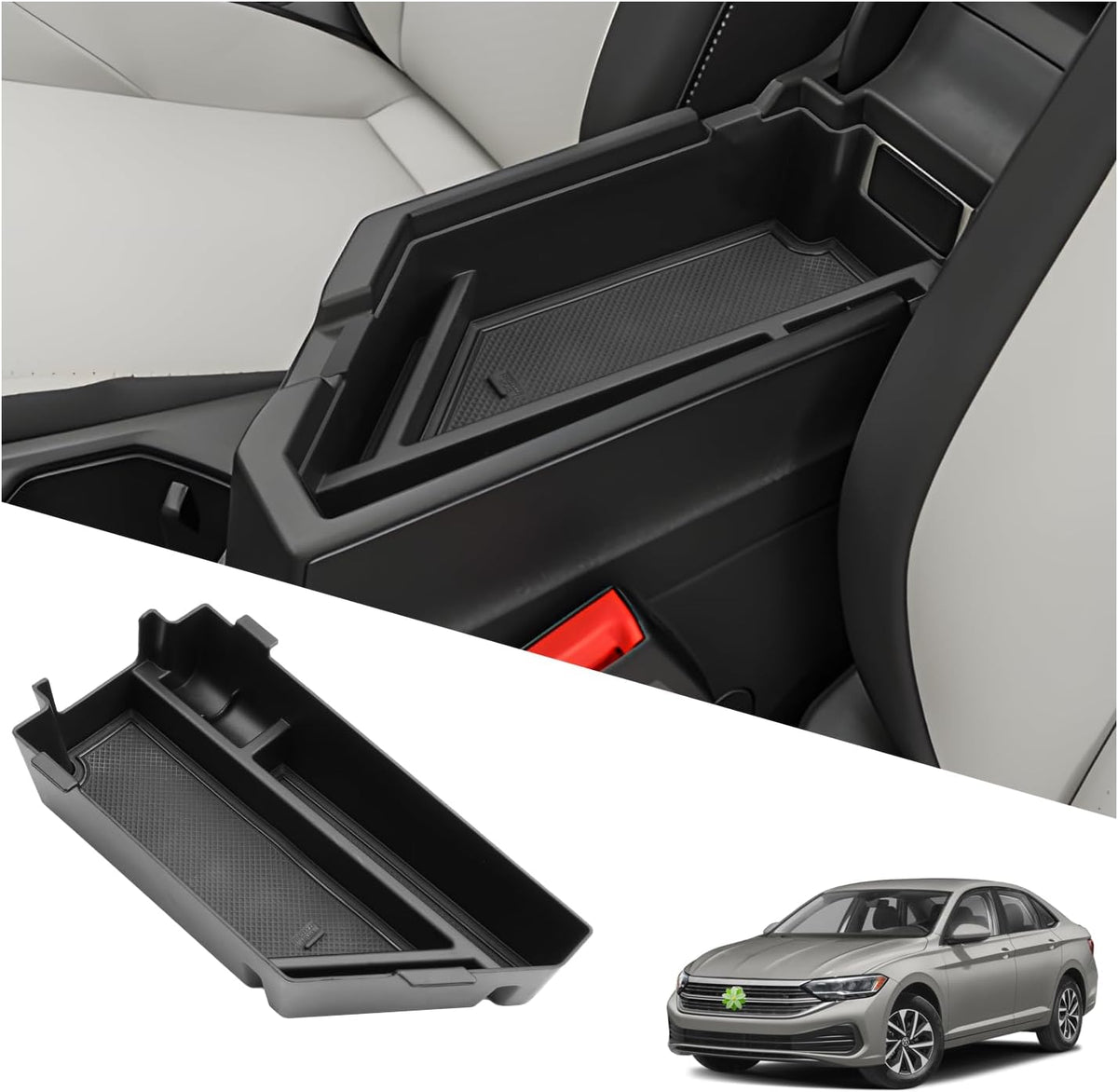 Ruiya 2016-2023 Tacoma Center Console Organizer for Toyota Tacoma Accessories ABS Material Armrest Console Glove Tray Compatible with 2016-2020 2021 2022 2023 Toyota Tacoma