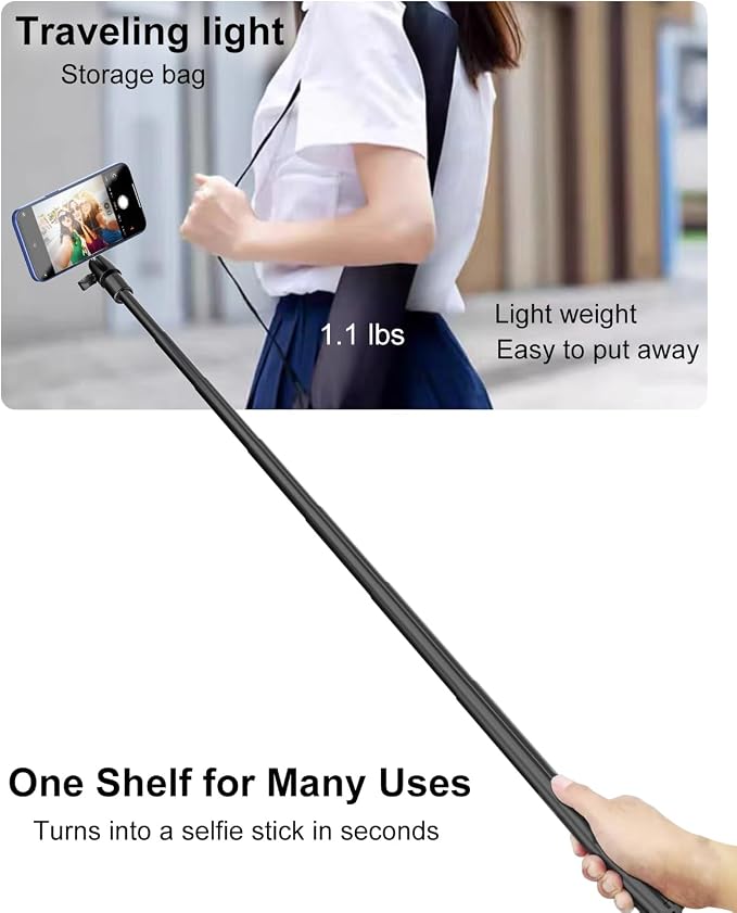 Golf Monopod Selfie Stick with Magnetic Phone Holder Mount