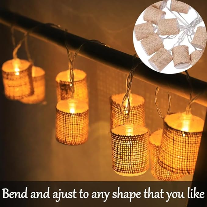 Fielegen 2 Meter 10 LED Retro String Lights Battery Operated Indoor Bedroom Vintage Themed Decorative Fairy Lights for Home Garden Wedding Birthday Party Decor Festival Atmosphere Lights (Warm White)