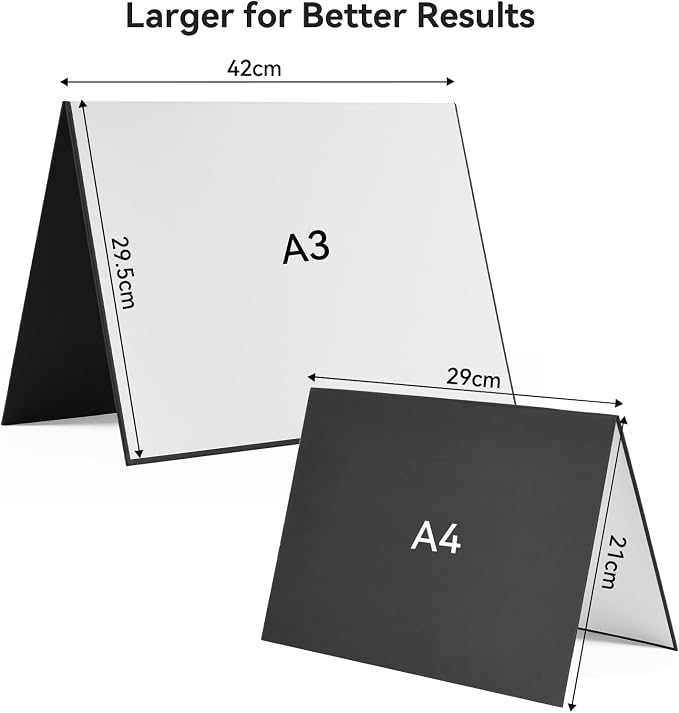 UTEBIT 3 in 1 Photography Reflector Cardboard, Product and Food Photo Shooting