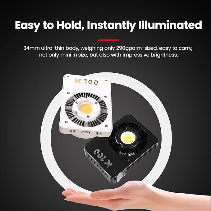 Walking Way Led 100W Video Camera Light Kit, 2800K-6800K Bi-Color Continuous