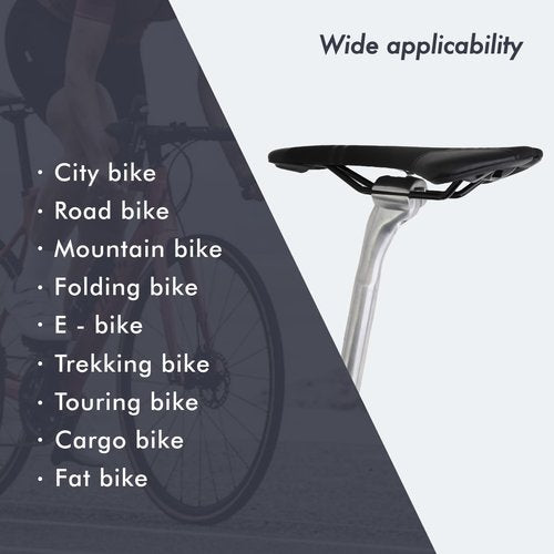 DJC Bicycle Seat Post 25.4/26.8/27.2MM x230MM Seat Tube Chrome Molybdenum Steel Fixed Gear BMX Rear Floating Seatpost (26.8mm)