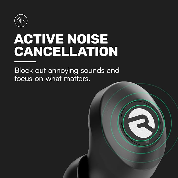 Raycon Everyday Bluetooth Wireless Earbuds with Microphone - Active Noise Cancelling, Sweat & Water-Resistant Earphones, Ear Buds Wireless Bluetooth Up to 32 Hours Playtime (Mint)