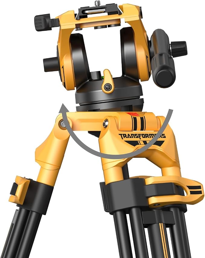 SmallRig AD-01 73''/186cm Heavy-Duty Fluid Head Tripod Bumblebee Edition