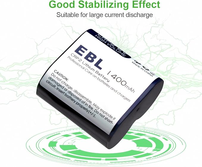 EBL CR-P2 Lithium Photo Battery 6V 1400mAh | Compatible