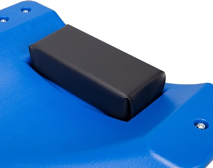 Big RED ATRP6240UR Blow Molded Plastic Rolling Garage/Shop Creeper: 40" Mechanic Cart with Padded Headrest and 6 Casters,250 LBS, Blue