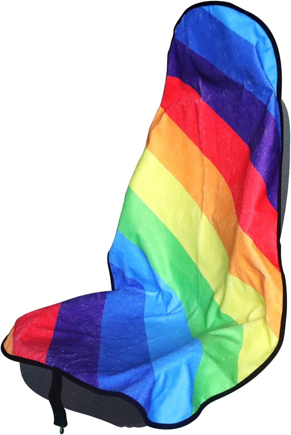 Sweat Towel Car Seat Cover Protector Front Seats for Gym Workout, Running, Swimming, Beach and Hiking, Waterproof Universal Seat Cover for Car, Trucks, Van & SUV (1, Rainbow, Front)