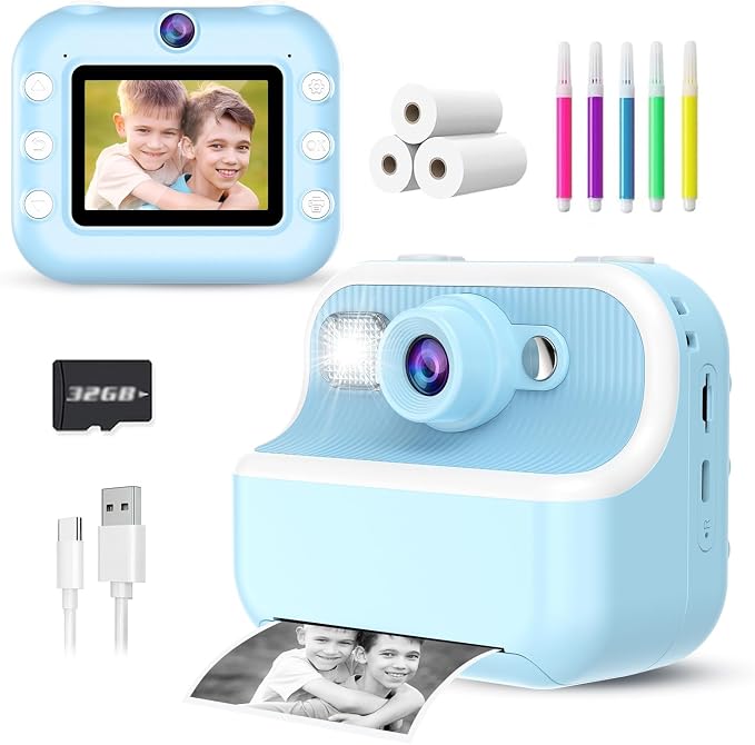Kids Camera Instant Print, Christmas Birthday Gifts