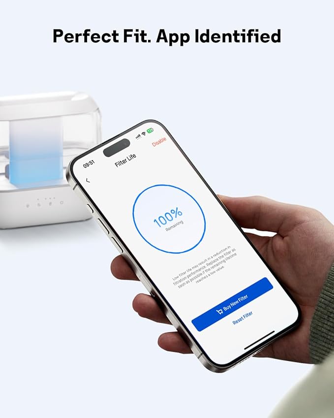Leemone 6-Pack Humidifier Demineralization Cartridge Compatible with Dreo Humidifiers HM311/311S, HM306, HM409S, Prevents Hard Water Build-Up, Filters Mineral Deposits, Eliminate White Dust, renew