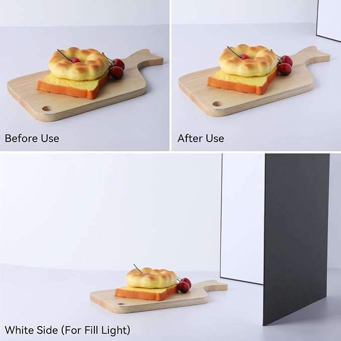 UTEBIT 3 in 1 Photography Reflector Cardboard, Product and Food Photo Shooting