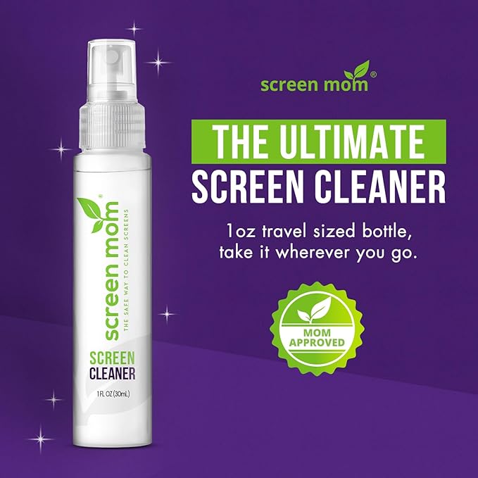 Screen Cleaner Spray and Microfiber Cloths 3-Pack by Screen Mom-Screen Cleaner