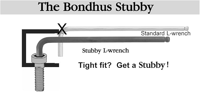 Bondhus 20599 0.050-3/8" & 1.5-10mm Stubby Ball End Hex Key DoublePK & EKLIND 17222 Double-Ball-Hex L-Key allen wrench Combo- Extra Long Inch/MM (2 sets 22pc) Pack of 1