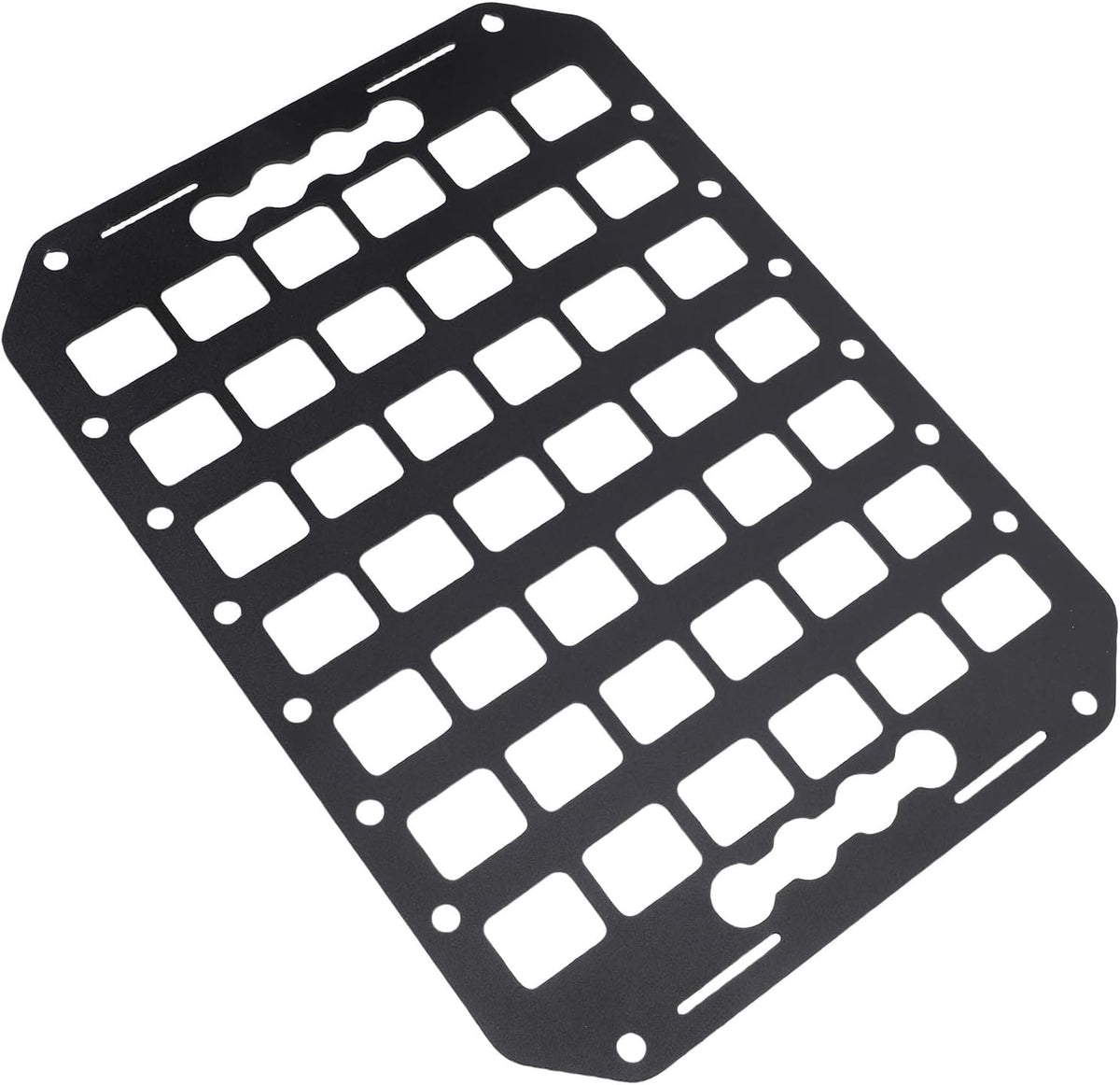 Eujgoov Aluminum Truck Bed Panel Rack System, L Track Cargo Storage Organizer 14x10x0.08in Molle Panel for SUVs Pickup Trucks