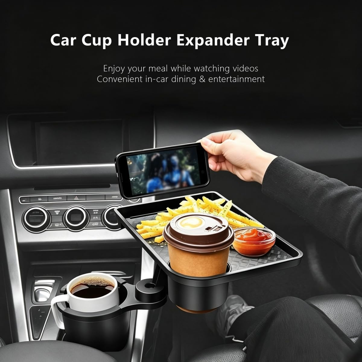 Car Cup Holder Expander Tray for Toyota RAV4 Prime 2021-2025