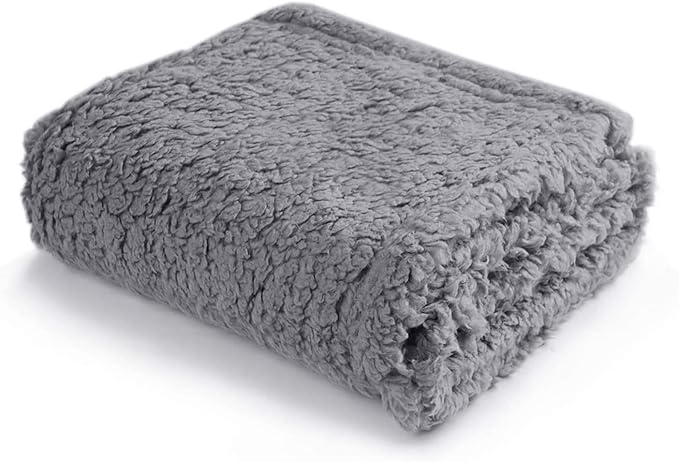 Pet Blankets for Couch Sofa Bed Dog Blankets Reversible Cat Blanket Soft Furniture Protector Cover for Small Medium Large Dogs Cats, Grey, 39 x 47 inches