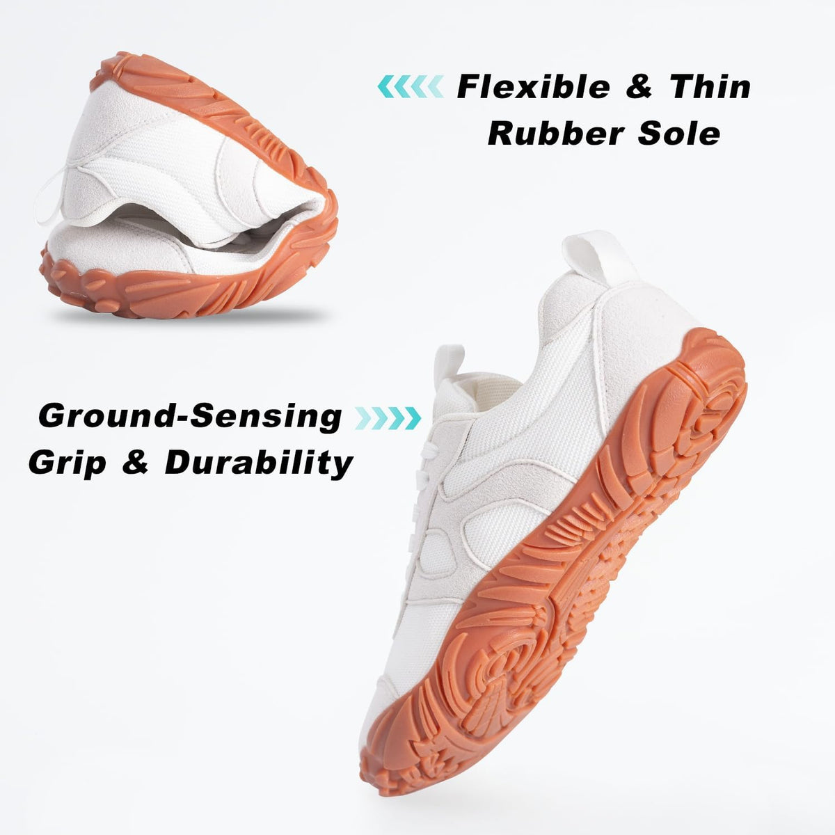 Skiennix Barefoot Trail Running Shoes - Minimalist Sneakers for Men & Women | Wide Toe Box, Grounding Design