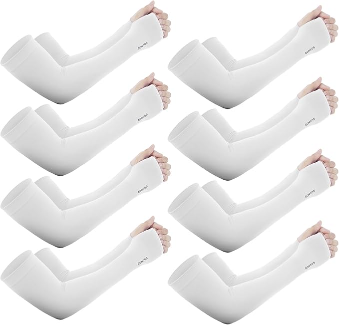 GOUNOD Sun Protection Cooling Arm Sleeves with Thumb Holes - Gardening Outdoors Sports Workouts Sunscreen Arm Sleeves