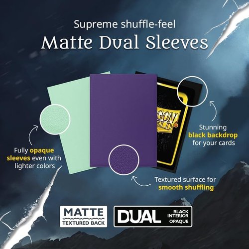 Dragon Shield | Matte Dual Standard Size Card Sleeves | 100 Count - Durable & Smooth TCG Protection | Snow