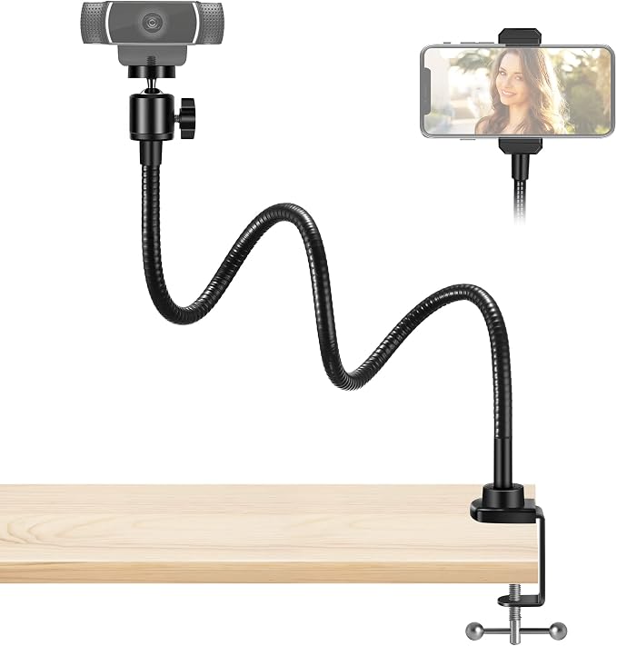 InnoGear Webcam Stand with Phone Mount, Desk Camera Arm Stands Gooseneck
