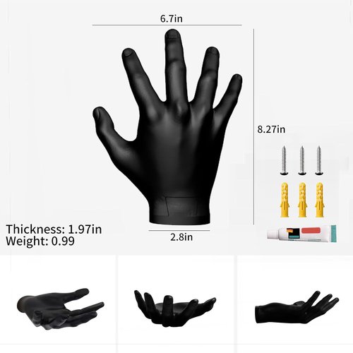 Hand Sculpture Basketball Holder | Wall-Mounted Art Decor & Storage Rack for Man Cave