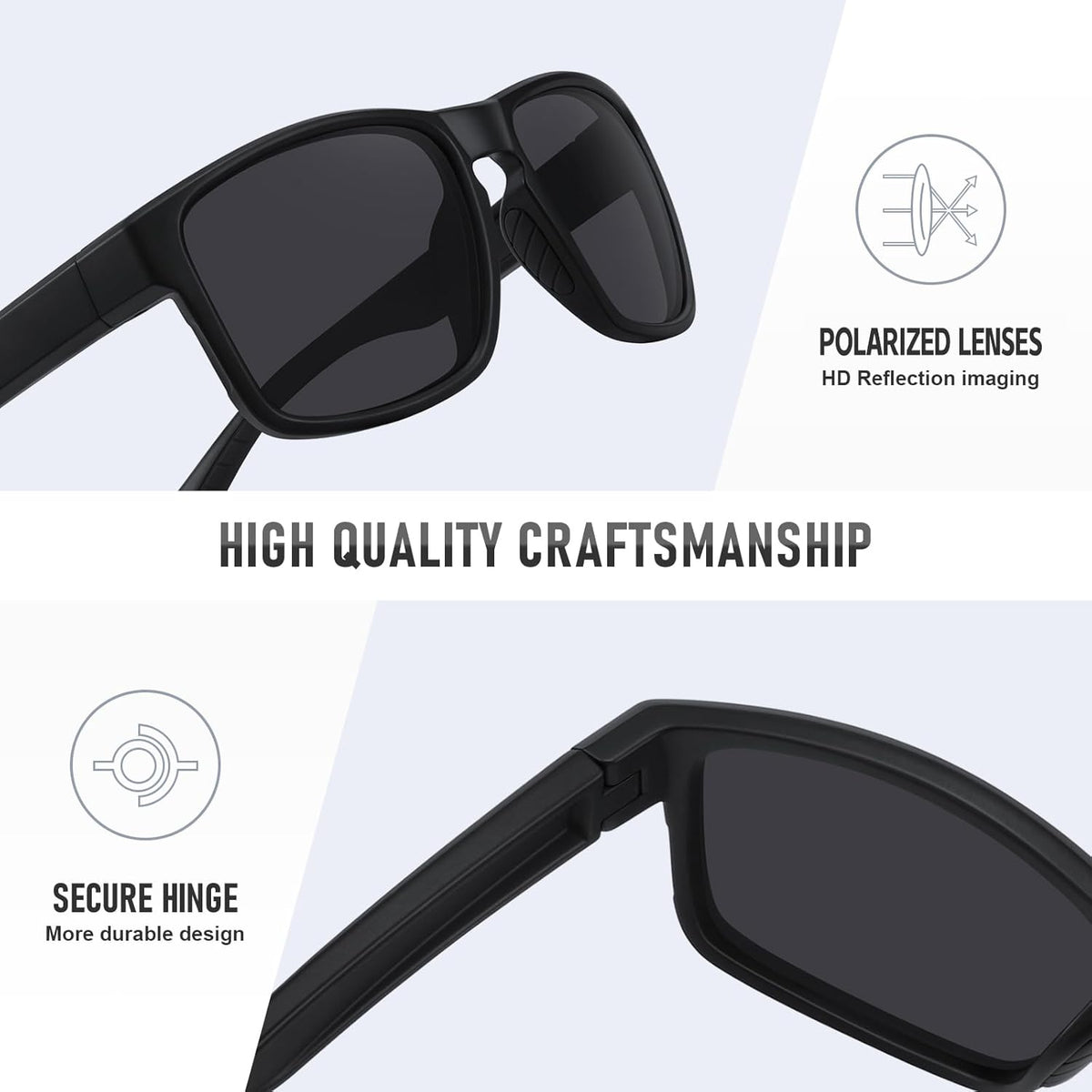 Skiennix Sports Polarized Sunglasses - UV Protection & Unbreakable Design | Ideal for Driving, Running, Fishing, Hiking