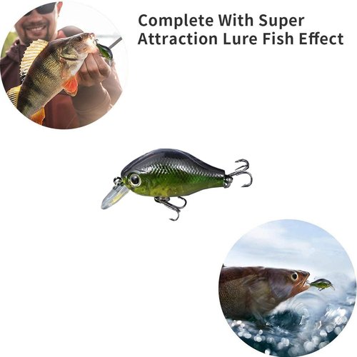 Fishing Lures Tackle Kit by [Brand Name] - Freshwater Bait Set with Crankbaits, Jigs & More for Bass, Trout, Salmon