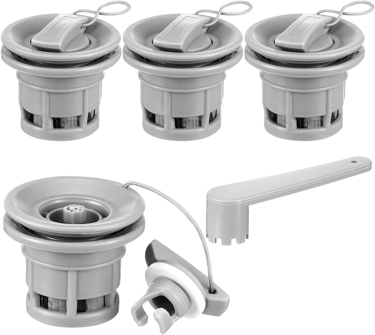 Skiennix 4 Pack Boat Air Valve - Dual Seal Spiral Gaskets for Kayak & Canoe Accessories