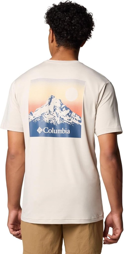 Columbia Men's Kwick Hike Graphic Tee - Short Sleeve, Dark Stone Heather | X-Large Size