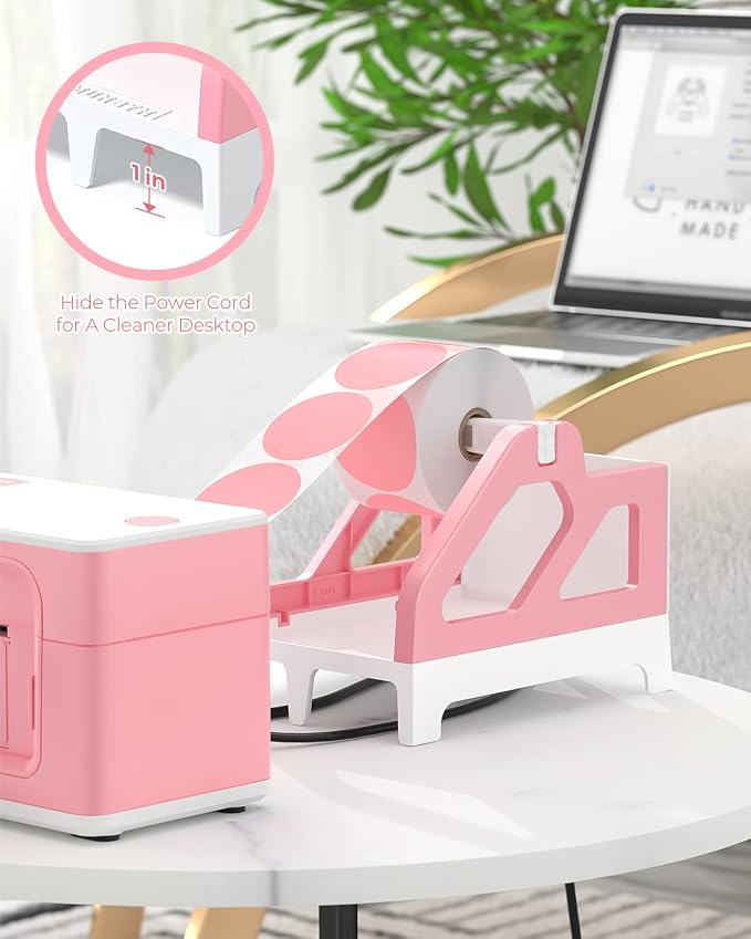 MUNBYN Label Holder for Rolls and Fan-Fold Labels, Thermal Sticker Roll Holder