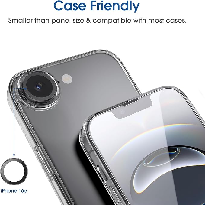 amFilm Auto-Alignment OneTouch for iPhone 17e / iPhone 16e Screen Protector +