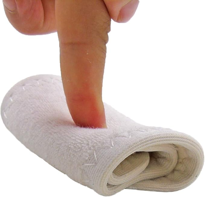 Happystep Cotton Terry Cloth Insoles, Barefoot Shoe Inserts, Sweat Absorption, Odor Control, Moisture-Wicking, Washable and Reusable, Zero Drop Shoe Insoles, 2 Pairs of White (Man Size 13)