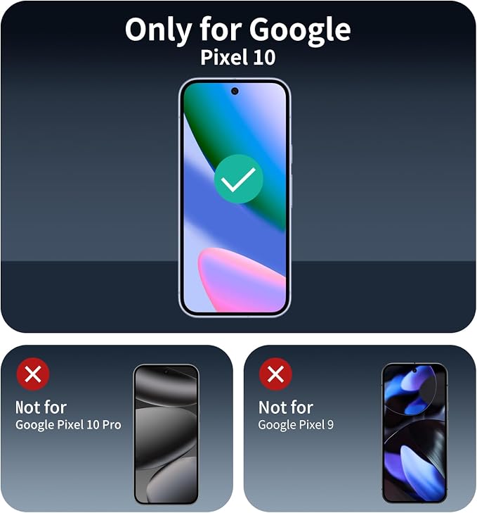 4-Pack Camera Lens Protector for Google Pixel 10, Tempered Glass Camera Cover
