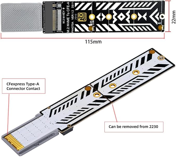 CFexpress Type-A to NVME 2230 2240 2260 2280 Memory Card Kit Case CFE CFA NGFF
