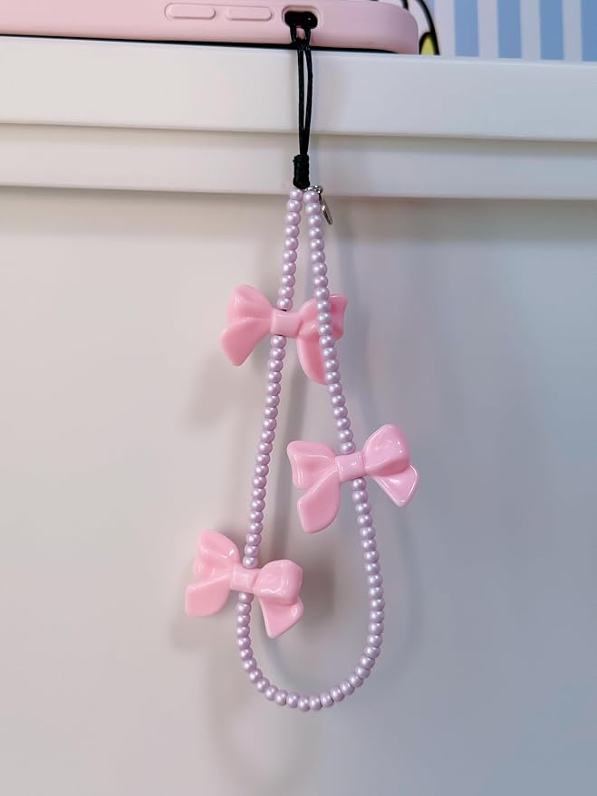 Drawwind Phone Charm Beaded Wristlet Strap Universal Cell Phone Lanyard Cute