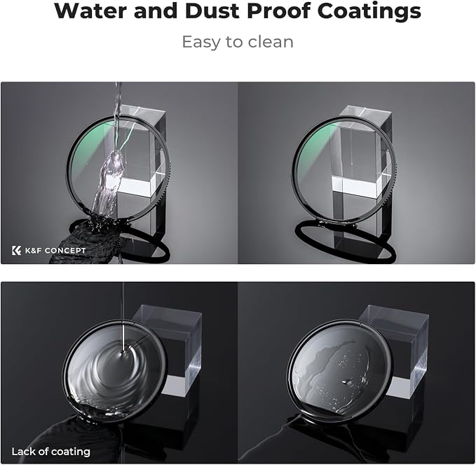K&F CONCEPT 40.5mm MC UV Protection Filter Shockproof Tempered Optical Glass
