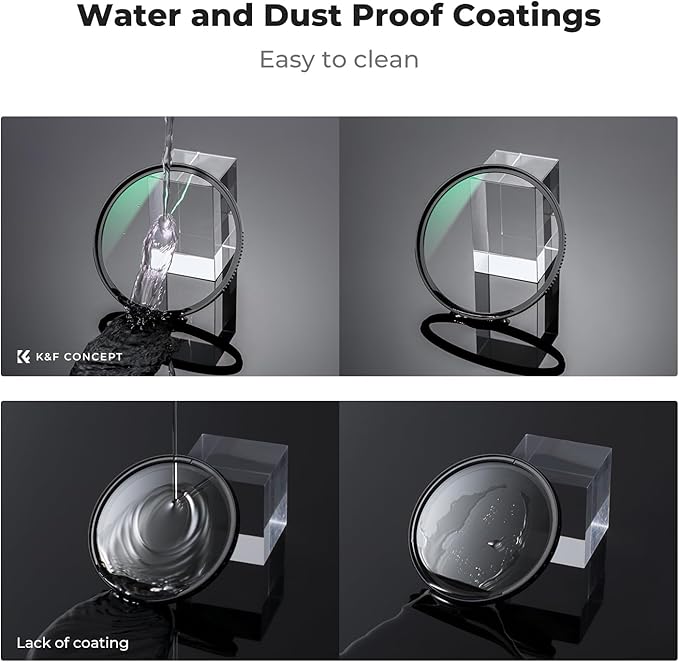 K&F CONCEPT 82mm MC UV Protection Filter Shockproof Tempered Optical Glass