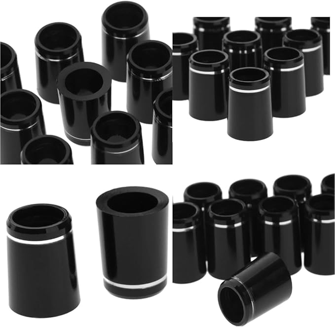yukata Black Golf Ferrules Golf Club Ferrules Golf Ring Golf Tapered Ferrules 0.335 Golf Club Parts for Most Brands of Irons 10PCS