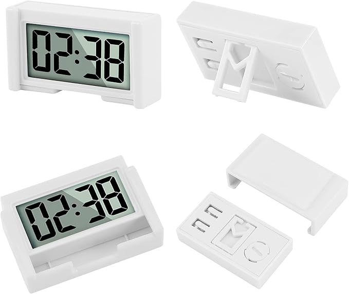 YOUNGFLY 2PCS Small Digital Clock, Vehicle Adhesive Clock