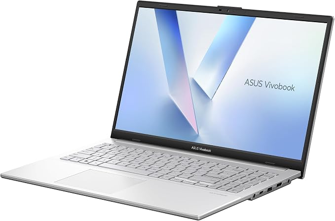 ASUS Vivobook Go 15 15.6” FHD 60Hz Laptop with Intel Processor N150, Intel UHD Graphics, 8GB RAM, 128GB SSD, Cool Silver